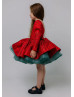 Red Glitter Flower Girl Dress Christmas Dress